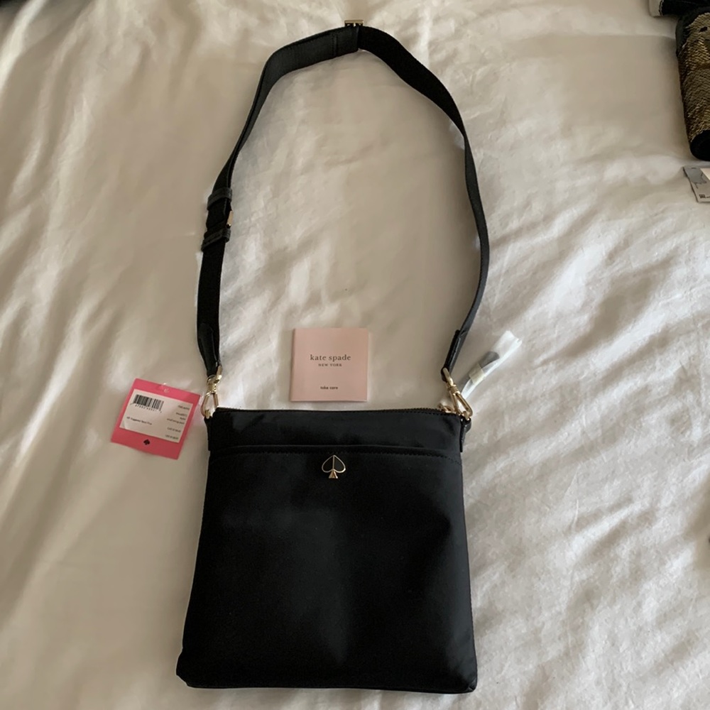 NWT Kate Spade nylon black Taylor small swing bag crossbody
